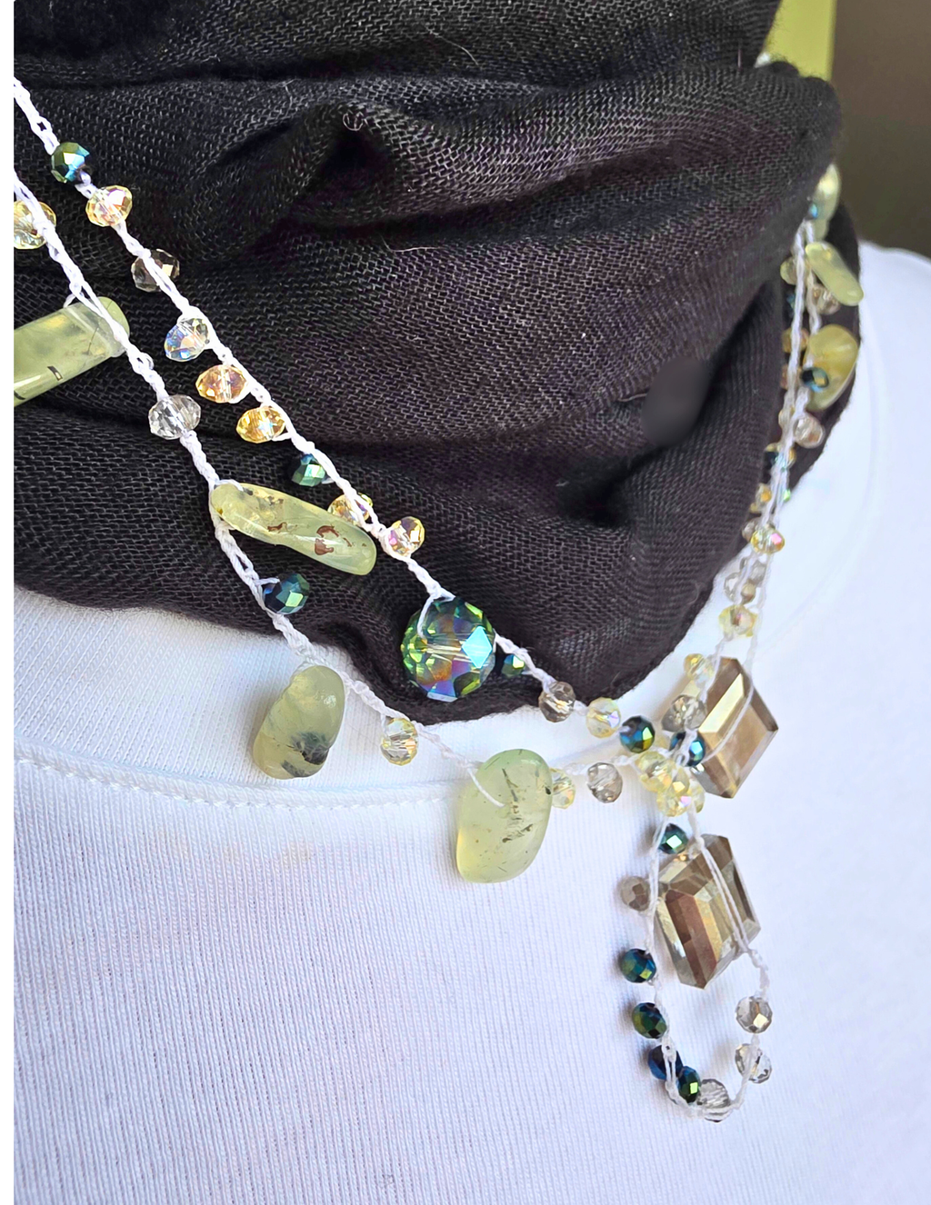 Handmade Green Aventurine Wrap Bracelet or Necklace – Healing Crystal Jewelry